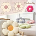 thumbnail image 2 of SUSIELADY Flower Throw Pillow, 13.78" 2 Pack Mixed Colors, Plush Daisy Cushion for Sofa, Bed, Couch, Cute Aesthetic Room Decor, Pink & Beige, 2 of 6