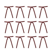 LanSuare 12Pcs Christmas Velvet Red Bows, Vintage Ribbon Bows Ornaments for Wreath Gift Wrapping, Treat Bag, Candy Bags, DIY Crafts, Holiday Decor