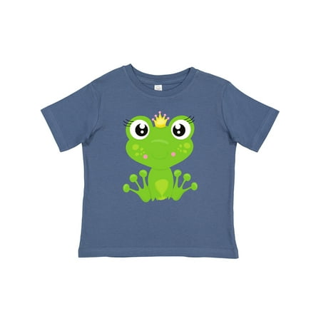 

Inktastic Cute Frog Green Frog Frog Princess Crown Gift Baby Girl T-Shirt
