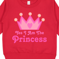 thumbnail image 3 of Inktastic Yes I Am the Princess Crown Toddler Sweatshirt, 3 of 4