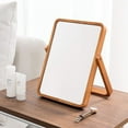 thumbnail image 3 of Miroir de Bureau Coiffeuse, Cadre en Bois Réflexion Claire pour Toute Position, Base Stable Portable Miroirs Muraux pour Chambre Salon (Angles Réglables), 3 of 4