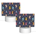 thumbnail image 2 of Fotbe Cartoon Dinosaur Pattern Acrylic Night Light Gift with 3 Color ModesTouch-Sensitive LED Lamp Perfect Gift for Mother's Day, Birthday, or Christmas, 2 of 9