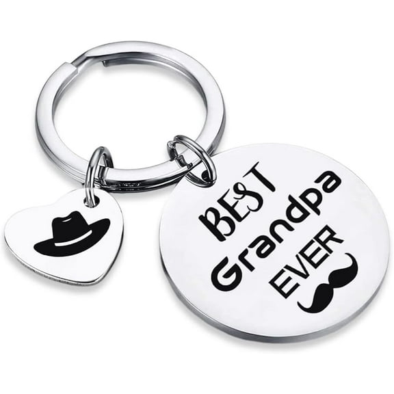 SAIPN Grandma Grandpa Gifts Keychain from Granddaughter Grandson Best Grandma Grandpa Ever Gift