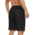 thumbnail image 3 of HAOMEILI Men's Shorts Casual Classic Fit Drawstring Summer Beach Shorts with Elastic Waist and Pockets, 3 of 6