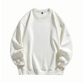 thumbnail image 2 of AherBiu Sweatshirts pour Hommes Col Rond Léger Pull Décontracté Automne Hiver Couleur Unie Classique Gym Entraînement Athlétique Course, 2 of 3