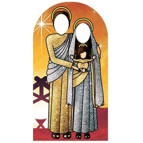 Sunset Gold Silver Scared Family Standin Cardboard Cutout Cardboard Cutout