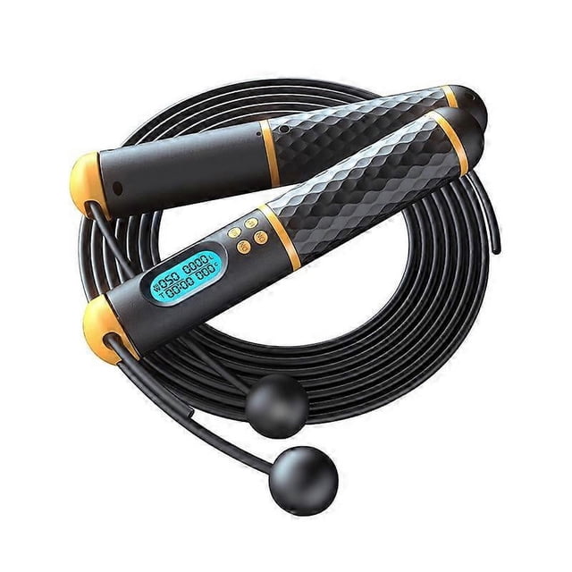 Cuerda para saltar, cuerda digital con peso, cuerda para saltar sin cable, cuerda de saltar ajustable para entrenamiento de fitness en casa.