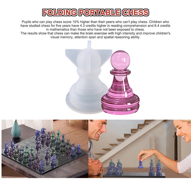 Molde De Piezas De Ajedrez Internacional 3D, Molde De Silicona Para Piezas De Ajedrez Diy (Peón)