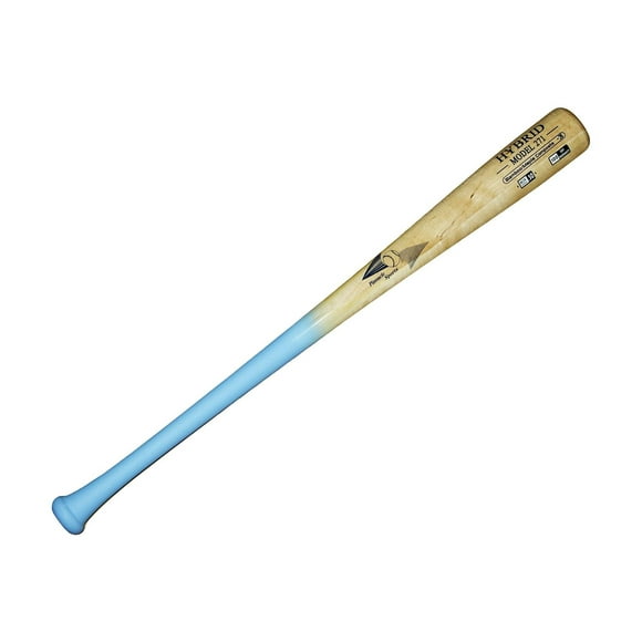 BamBooBat by Pinnacle Sports Equipment INC. Adult Maple/Bamboo Hybrid Baseball Bat, Light Blue Handle/Natural Barrel 271 Balanced, 32", 32 (271 Balanced)