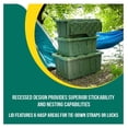 thumbnail image 5 of YfulYde 4427MXDC.02 Durabilt 27 Gallon Heavy Duty Impact Resistant Stackable Holiday Storage Tote with Snap-Fit Lid, Green/Red (2 Pack), 5 of 9