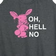 thumbnail image 3 of Instant Message - Punk Rabbit Oh Hell No  - Women's Racerback Tank Top, 3 of 6