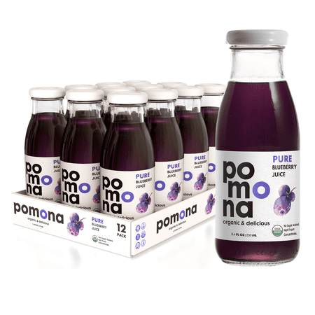 Pomona Organic Juices Blueberry Juice 8.4 Oz Bottle (Pack of 12)
