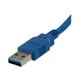 StarTech.com 6 ft Câble USB 3.0 SuperSpeed / 2M A à B - 1 - USB 3.0 A (Male) à 1 - USB 3.0 B (Male) (USB3SAB6) - Câble USB - Type USB A (M) à USB Type B (M) - USB 3.0 - 6 ft - Bleu - pour StarTech.com 4 Ports – image 3 sur 3
