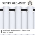 thumbnail image 5 of Aofoto 2-Piece Blue Stripe Blackout Room Darkening Panel Curtain Set, Window Treatments 42" W x 63" L, 5 of 5