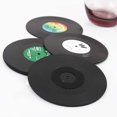 thumbnail image 1 of Record Coasters,6 Pieces Of Retro Style Vinyl Coasters-4.13 Inch, 1 of 4