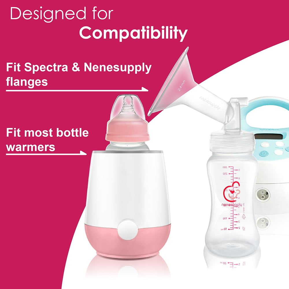 Nenesupply Natural Baby Bottles Newborn Flow Feeding Bottles Breastfeeding Bottle for Breastfed Babies Wide Neck 4.7oz Anti Colic Level 1 Nipple for 0+ Month Infant Replace Spectra Bottles for Pumpin