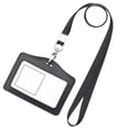 thumbnail image 2 of Titular de La Tarjeta de Identificación de Crédito Y Cordón para El Cuello Funda de La Tarjeta Protector de La Tarjeta Titular de La Tarjeta de Crédit Horizontal Negro Sunnimix titular de protector de tarjeta, 2 of 8