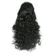 thumbnail image 2 of Pelucas con flequillo para mujer, peluca ondulada suelta, peluca de fibra química, cabello largo negro, pequeña cubierta rizada para la cabeza, peluca rizada negra de seda mate de alta temperatura., 2 of 5