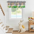thumbnail image 6 of Valance Curtains for Kitchen Windows Happy Easter Spring Floral with Bunny Rod Pocket Valance Colorful Eggs and Black Burlap Short Window Curtain Topper for Bedroom Living Room 42x12in,1&nbsp;Panel, 6 of 9