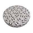 thumbnail image 2 of Round Bar Stool Seat Covers, Cute boston terrier puppy paw Elastic Round Chair Cover Stool Seat Slipcover Bar Stool Cushions Round Pad for 12-14 inch, 2 of 7