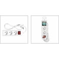thumbnail image 4 of Regleta de enchufes eléctricos de 3 tomas, enchufe múltiple - Regleta de enchufes eléctricos de 3 tomas + interruptor, extensión de regleta de enchufes eléctricos - 3P/16A - Blanco - Protección, 4 of 5