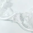 thumbnail image 6 of Women's Balconette Bra Sexy Lace Bra Embroidered Sheer Unpadded Unlined Bra See Through Bra, 6 of 6