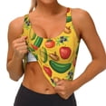 thumbnail image 3 of Uemuo Colorful Vegetables Pattern Women's Sports Bra - High Impact Support, Breathable, and Comfortable Athletic Bra for Running, Yoga, and Workouts, 3 of 9