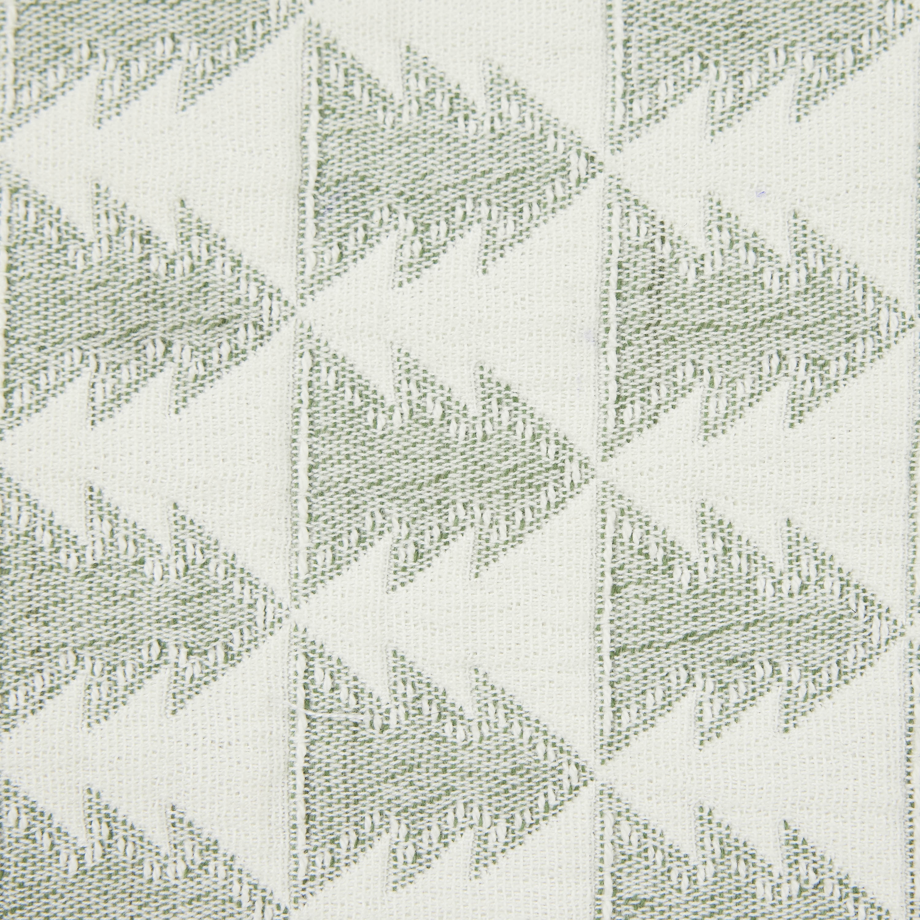 Holiday Trees Jacquard 13" x 72" Table Runner- 100% Cotton, Green