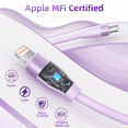 thumbnail image 4 of Bkayp iPhone Charger [Apple Mfi Certified] 20W PD USB C Wall Charger with 6ft Fast Charging Cable Compatible with iPhone 14/13/12/11 Lilac, 4 of 10
