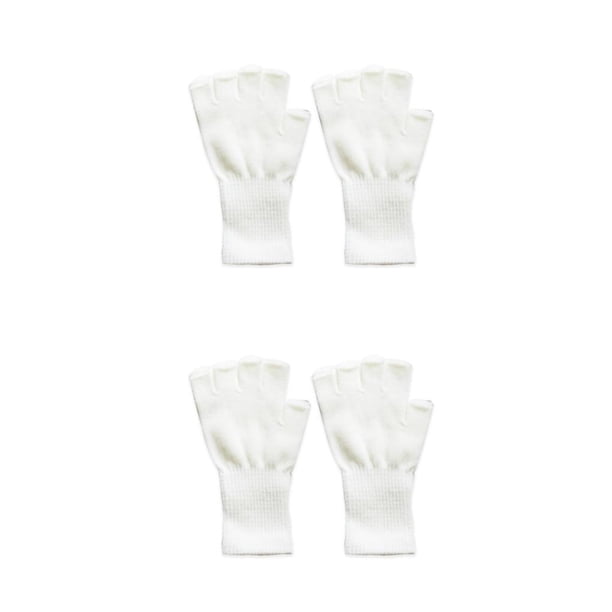 Sonducket 1 par de guantes sin dedos, accesorio de ropa de invierno, cubiertas de mano, cubierta de medio dedo, guante largo de punto para Type4 NO4