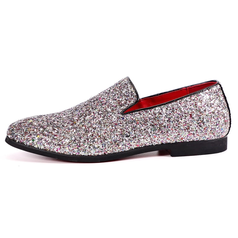 Santimon Men Dress Shoes Glitter Loafers Slip On Casual Wedding Party  Formal Shoes Colorful 9.5 US - Walmart.com
