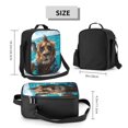 thumbnail image 3 of Cauagu Hawaiian Swimming Lion Insulated Lunch Bag - Reusable Lunch Box Thickened Thermal Leakproof Lunch Tote Bag for Adult Office/Travel Picnic, 3 of 7