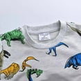 thumbnail image 4 of Tiijoy Toddler Boys Crew Neck Sweatshirt Dinosaur Pattern Cotton Pullover, Sizes 1-2, 4 of 6