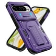 thumbnail image 3 of for Google Pixel 10 /10 Pro Phone Case with Sliding Camera Cover, Military Grade Shockproof Protection Mobile Case with Kickstand & Matte Textured Rugged TPU PC Protective Hybrid Cover, Purple, 3 of 9