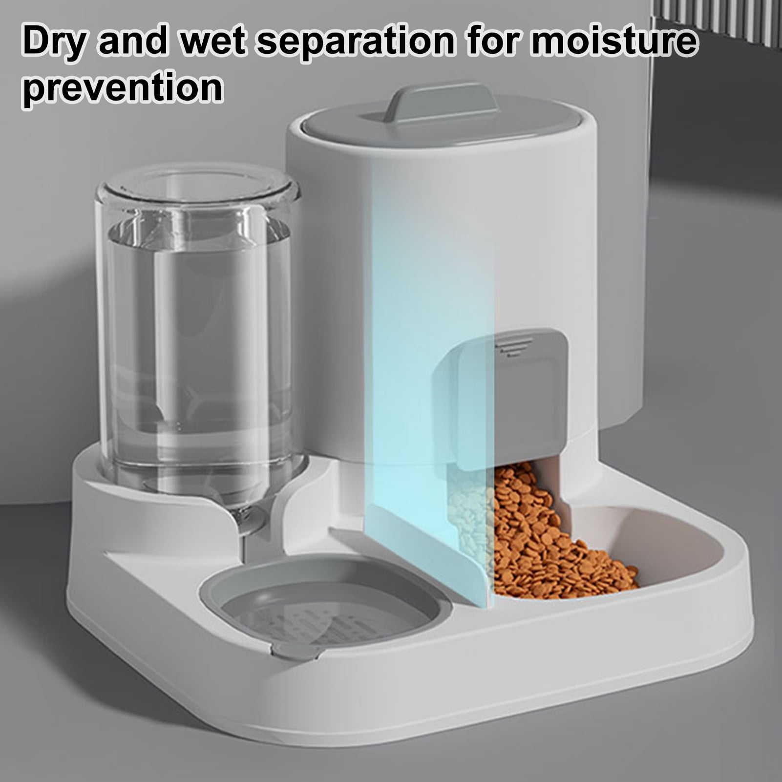 Koiauber Automatic Cat Feeder And Water Dispenser Pet Food Feeder And Water Bowl for Small Medium Dogs Cats