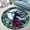 Fairy Witch, variant on Circle Area Rug, Forest Spirit Wolf 2 Washable Non-Slip Floor Carpet, Soft Rug for Living Room Bedroom Decor 24 Inch