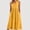 Yellow, variant on QUNYINEY Green Sundresses for Women Casual Beach Cotton Linen Sleeveless Midi Summer Tank Dress V Neck with Pockets Loose Fit Dresses