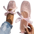 thumbnail image 6 of Travel Holiday Comfortable Walking Casual Shoes for Women Square Toe Bowknot Plus Size Spring Summer White 6.5, 6 of 7