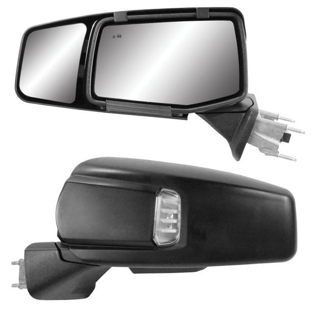 KSource 80930 Snap & Zap Custom Fit Towing Mirror for Chevrolet