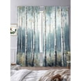 thumbnail image 3 of Modernism Tree Sheer Curtains 96 Inch Length 2 Panels Set, Spring Forest Scene Oil Painted Voile Window Treatment Semi Sheer Long Curtains Drapes for Bedroom/Living Room/Kitchen 52"x96"x2, 3 of 7