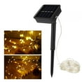 thumbnail image 1 of Luz 10m 100LED Solar Cobre Alambre Cadena Luz Jardín Decoración Lámpara Cadena Luz Cálida, 1 of 7