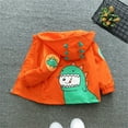 thumbnail image 5 of Zwiiyzr 3-12Y Boys Rain Jacket Dinosaur Waterproof Hooded Raincoat Lightweight Windbreakers for Kids Outerwear Orange, 5 of 5
