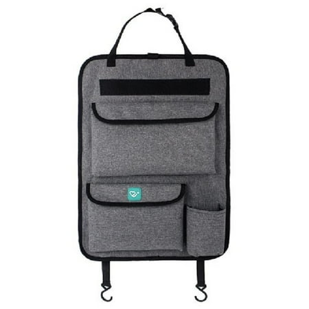 Joybi Black Multi-Compartment Back Seat Organizer with Tablet Holder, Hanging Car Storage Solution