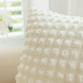 thumbnail image 4 of Nvzi 2 fundas de almohada elásticas de color sólido simple con estampado a cuadros, funda de almohada simple de color puro de 17,72 x 17,72 pulgadas (blancas), 4 of 5