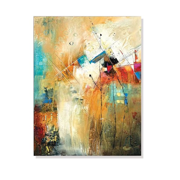 1PCS Abstract Painting Style Wall Decor 100% Hand-painted Modern Beautiful Painting Art for Living Room Bedroom Home Wall Decoration 31.5*19.7*0.1in