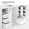 thumbnail image 5 of Artist hand Manicure Table Nail Table Desk Salon Beauty Workstation w/Dust Collector,Multi-tier Storage Cabinet,Drawers,Wrist Cushion(White), 5 of 14