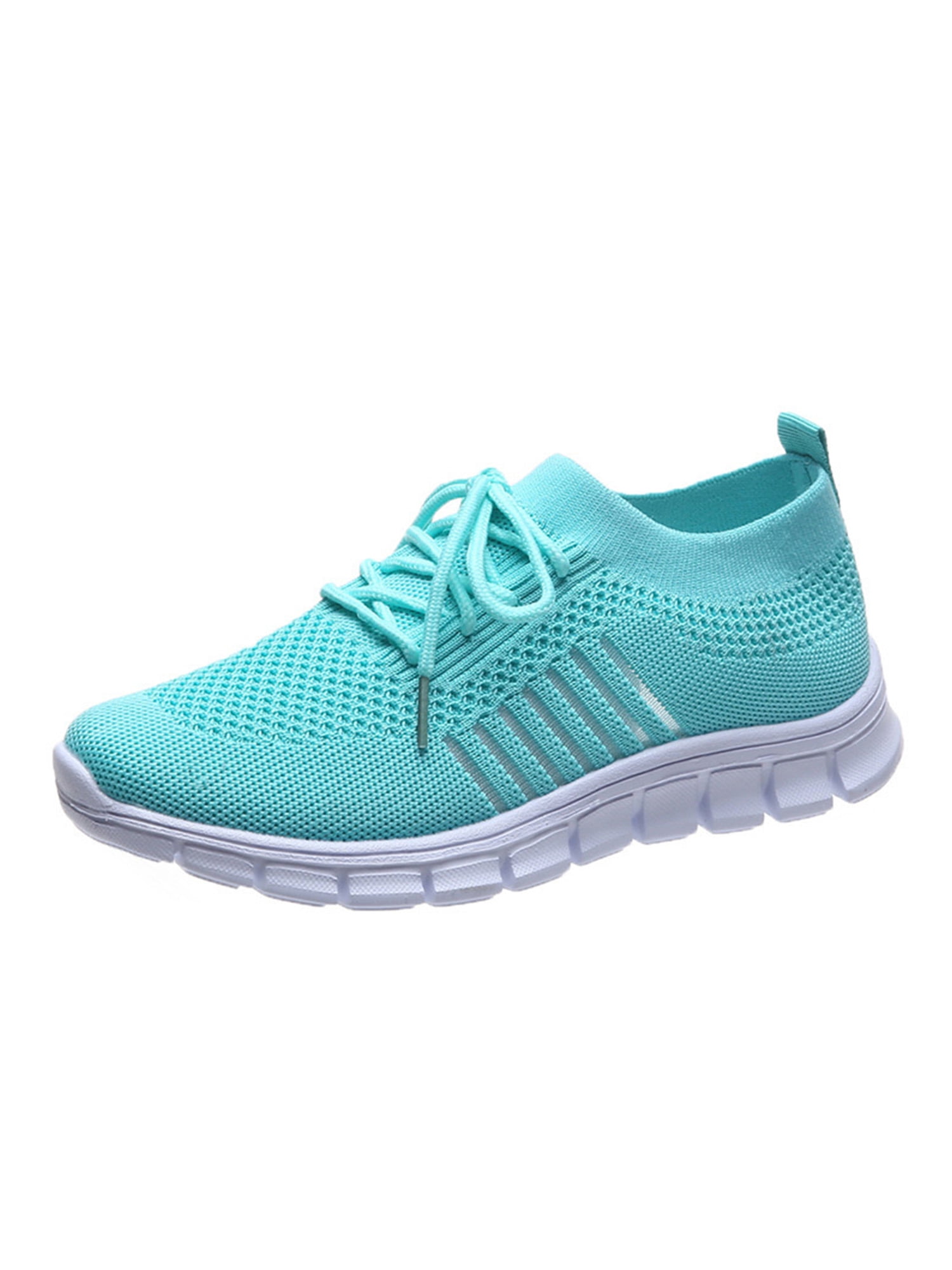 Women's Casual Breathable Crystal Bling Lace Up Sport Shoes