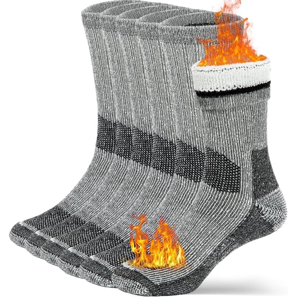 PinesC Buttons & Pleats Wool Socks for Men & Women Merino Thermal Warm Cozy Winter Boot Sock