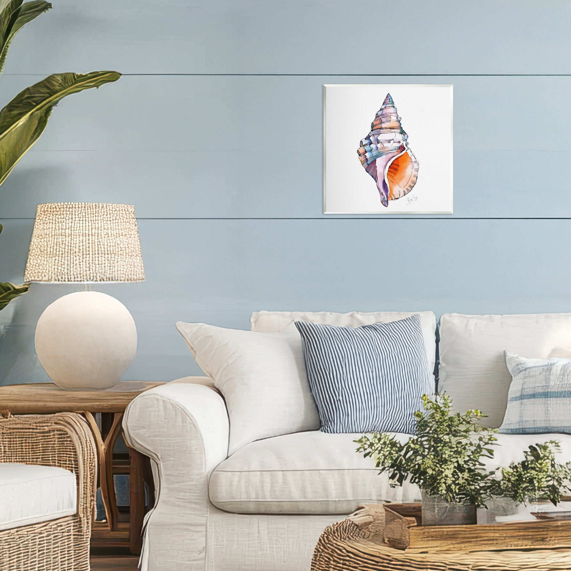 Stupell Industries Sunrise Conch Shell Wall Plaque Art, design by Shelly Craig