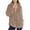 Beige, variant on Fnooota Fleece Sweatshirt for Women, Casual Pullover Warm Half Zip Fall Winter Tops Purple Size M